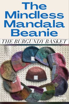 the mindless mandala beanie book cover with knitted hats and scarves