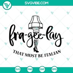 the logo for frage - lay that must be italian, which is also in black and