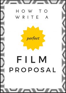 the words how to write a perfect film proposal on a black and white background