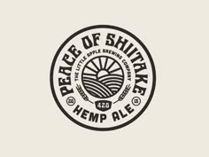 the logo for brewing company, heritage of shiitabak hemp ales