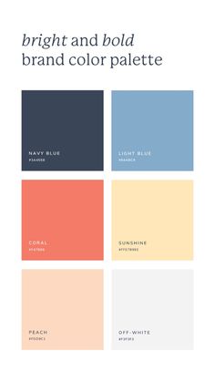 the color palette for bright and bold brand colors