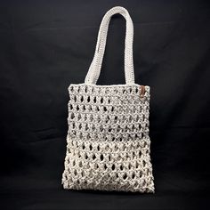 15” X 13” Crochet To Tote Bag White Square Bucket Bag, White Square Bags With Handles, White Square Shopping Bag, White Rectangular Crochet Bag For Shopping, White Bag With Adjustable Strap For Everyday Use, White Square Bucket Bag For Travel, White Square Bag For Everyday, Everyday White Square Bag, Casual White Square Bag