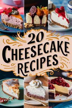 20 cheesecake recipes with the title overlay