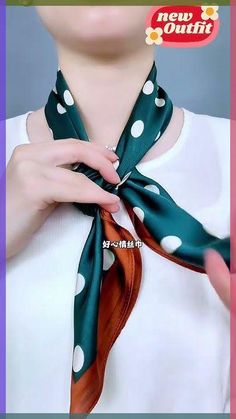 Scarf Styles Videos, Tying Neck Scarves, Neck Scarf Tying Tutorials, How To Tie A Neck Scarf, How To Wear A Scarf Around Your Neck, How To Tie A Scarf Around Your Neck, Neck Scarf Styles, How To Tie A Scarf, Scarf Tying Tutorial