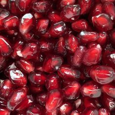 pomegranates that have been cut in half