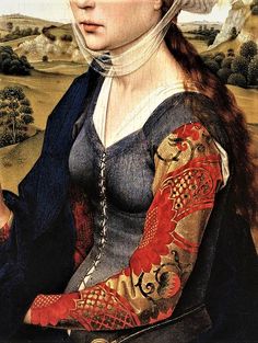 Rogier van der Weyden Burgundian Gown, 15th Century Fashion, Damsel In This Dress, Fancy Fabric, Medieval Woman