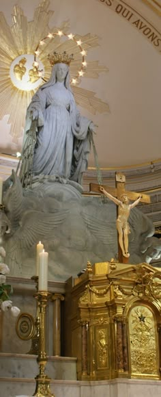 the statue is on display in the church