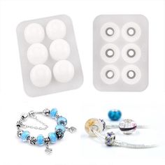 Molde De Silicone Esfera Bola Berloque Pulseira Charms Joias Charms Pandora, Pandora Charms, Pandora Charm Bracelet, Convenience Store Products, Charms, Charm Bracelet, Molde