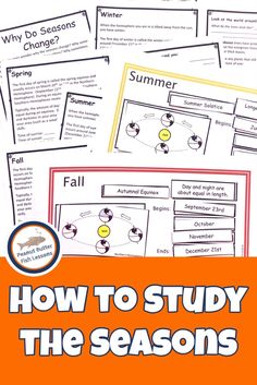 how to study the seasons with an orange background