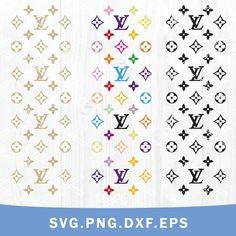 louis vuitton wallpapers with different colors and patterns on it, including the letter