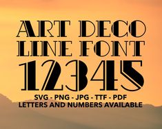 Letters Cricut, Art Deco Lettering, What Is Art Deco, Art Deco Letters, Numbers Art, Art Deco Car, Font Png, Art Deco Font, Art Deco Lines