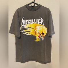 Size Large Aop Metallica Front And Back Vintage Reboot Great Condition Brand New Metallica Vintage, Metallica Shirt, 2024 Wishlist, Metallica T Shirt, Band Shirts, Fit N Flare Dress, Stationery Supplies, Vintage Tees, Vintage Shirts