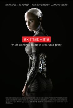 the poster for ex machina, which is featured in an advertiser's website