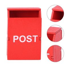 a red box with the word post painted on it