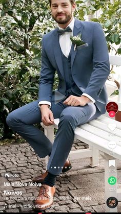 wedding Mens Groom Outfit, Summer Wedding Suits Groom Navy Blue, Navy Groom, Summer Wedding Suits, Boda Ideas, Classy Suits, Wedding Suits Groom, Wedding Costume, Wedding Costumes