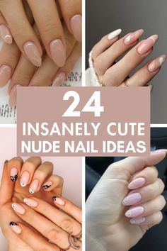 24 Nude Nail Designs That Are Trendy And Chic Oval Gel Nails Ideas, Almond Nude Nail Designs, Nude Nail Designs Almond Shape, Sns Nails Designs Ideas, Boho Nail Ideas, Nude Nail Ideas, Trendy Nude Nails, Natural Color Nails, Trending Nail Designs