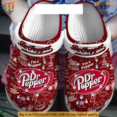 Dr Pepper Crocs, Fun Fan Footwear for Those Who Bleed Dr Pepper Red Dr Pepper Drink, Retirement Gifts For Dad, Clogs Crocs, Pregnant Mom Gifts, Romantic Gifts For Husband, Romantic Gifts For Wife, Step Dad Gifts, Crocs Crocband, Crocs Clogs