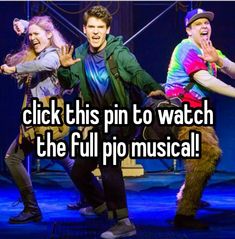 some people are dancing on stage with the words click this pin to watch the full musical