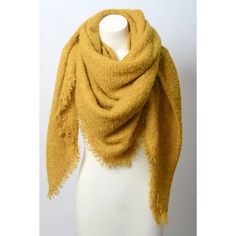 This beautiful blanket scarf is so soft and versatile. Wear it as a ruana, or draped over your shoulders or style as a bundled up neck scarf. It's a perfect traveling piece, you'll always be looking for reasons to wear it. 100% Polyester Dimensions 56"x56" Winter Scarf Tying, Square Blanket Scarf, Bridesmaid Scarves, Mustard Scarf, Mohair Blanket, Bridesmaid Shawl, Tie Dye Scarves, Oversized Blanket, Bridal Wrap