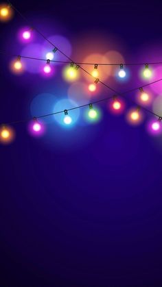 an image of colorful lights on the dark blue background with space for your text or message