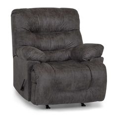 the reclining chair is shown in grey