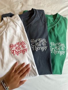 Motivational Shirts For Women, Trendy Vinyl Shirt Ideas, Tshirt Design For Mental Health, Going To Therapy Quotes, Cool Shirts Aesthetic, Wellness Merch, Cute T Shirt Designs, Cute Sayings For Shirts, Trendy Womens Outfits