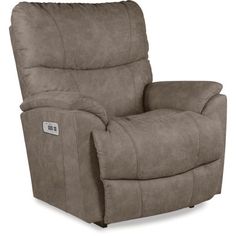 the reclining chair is shown in grey