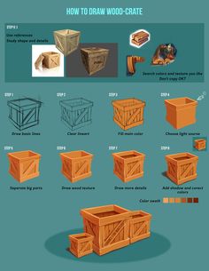 how to draw wood crate with step by step instructions for beginners and advanced drawing enthusiasts