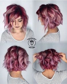 Lure Bob 2019 - Hairstyle Fix Hair Color And Cut, Pastel Hair, Hair Envy, Cool Hair Color, Hair Today, Hair Dos, Curled Hairstyles, Purple Hair, Gorgeous Hair