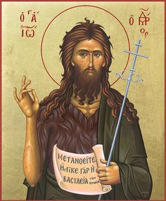 an icon of jesus holding a staff