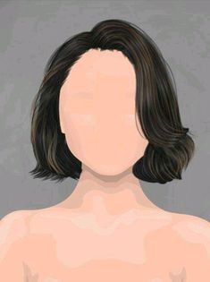 a drawing of a woman's head with short hair and no shirt, looking to the side