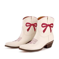 The Roseanne Red Heart Cowgirl Boots, Red Leather Boots For Rodeo, Red And Pink Cowboy Boots, Ted Cowboy Boots, Luxury Red Cowboy Boots, Scalloped Collar, White Cowboy Boots, Xmas List, Jewelry Design Inspiration