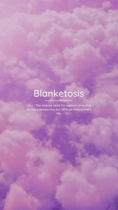 the sky is filled with fluffy clouds and pink hues, as well as white text that reads planketosis