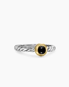 Petite Cable Ring in Sterling Silver with 14K Yellow Gold and Black Onyx, 2.8mm David Yurman Rings, Yellow Gold Amethyst Ring, Cable Ring, 2024 Clothes, David Yurman Ring, Gold Amethyst Ring, Freshwater Pearl Ring, Women's Rings, Customer Care