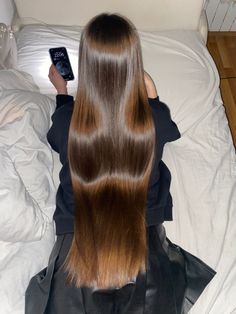 Long Hair Knee Length, Long Hair Silky, Waist Hair Length, Long Hair Aesthetic, Long Healthy Hair, Princess Hairstyles