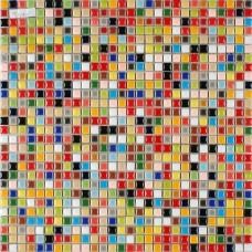 an image of multicolored mosaic tiles