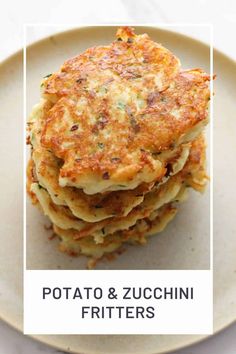 a stack of food sitting on top of a white plate