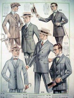 Men's Fashion - A Christmas Wish List In The 1920's....guy's fashions haven't changed THAT much so for 1920 theme parties they have it PRETTY EASY! 1920 Theme Party, 1920 Theme, Mens Fashion Illustration, Hay Fever, Louise Brooks, Types Of Hats, Boater Hat