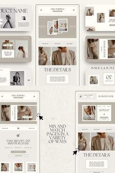 an image of a website design for a clothing store