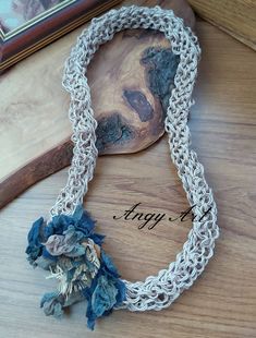 Beige linen necklace for women, textile art statement necklace, artisan knitted jewelry, gift for her by Angyart94 on Etsy Unique Handmade Natural Necklaces, Unique Handmade Natural Color Necklaces, Unique Natural Color Handcrafted Necklace, Handmade Beige Bohemian Necklaces, Handmade Bohemian Beige Necklace, Handmade Beige Bohemian Necklace, Rustic Handmade Wedding Jewelry, Handmade Artisan Necklaces In Natural Color, Rustic Handmade Necklaces