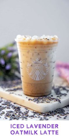 Iced Lavender Oatmilk Latte {Starbucks Copycat} Starbucks Lavender Oatmilk Latte, Starbucks Lavender Latte, Iced Lavender Oat Milk Latte, Lavender Oat Milk Latte Starbucks, Lavender Oatmilk Latte, Lavender Oat Milk Latte, Lavender Iced Latte, Lavendar Latte Recipes, Starbucks Lavender Drink