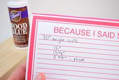 someone is holding up a recipe card