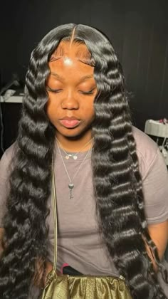 Crimped Middle Part Sew In, Fishtail Wig Install, Middle Part Sew In Crimps, Body Wave Styles For Black Women, Crimped Leave Out, Middle Part Quick Weave Crimp, Quick Weave With Crimps, Middle Part Crimps Quick Weave, Middle Part Closure With Crimps