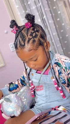 Instagram Up And Down Hairstyles Natural Hair, Lil Girl Hairstyles Black Natural, Toddler Hairstyles Black Kids, Short Hair Kids Hairstyles, Toddler Boy Braids Hairstyles Black, First Day Of School Hairstyles For Kids, Rubber Band Hairstyles Natural Hair Kids, Rubberband Hairstyles Kids, Black Toddler Hairstyles Girl