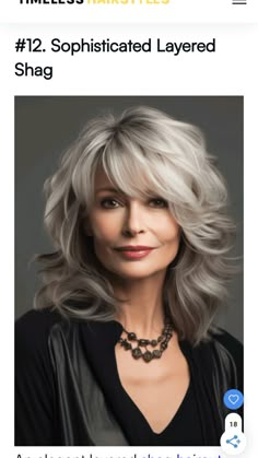 Layered Hair With Bangs, Haircuts For Medium Length Hair, Timeless Looks, Grey Hair Inspiration, Haircuts For Women Over 50, Layered Haircuts For Medium Hair, Gorgeous Hairstyles