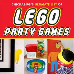 the lego party games are being played by children