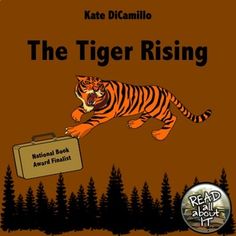 the tiger rising book cover with an image of a tiger leaping over a suitcase on top of