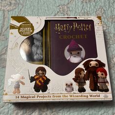 the harry potter crochet kit is in its box