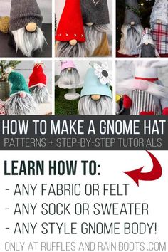 the instructions for how to make gnome hats