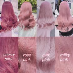 Pink Korean Hair Color, Types Of Pink Hair Color, Light Pink Hair Dye Underneath, Pink Hair Styling Outfit, Light Color Hair Dye, Pink Dip Dyed Hair, Light Pink Hair Dye Ideas, Hair Dye Pink Ideas, Hair Color Ideas Light Pink